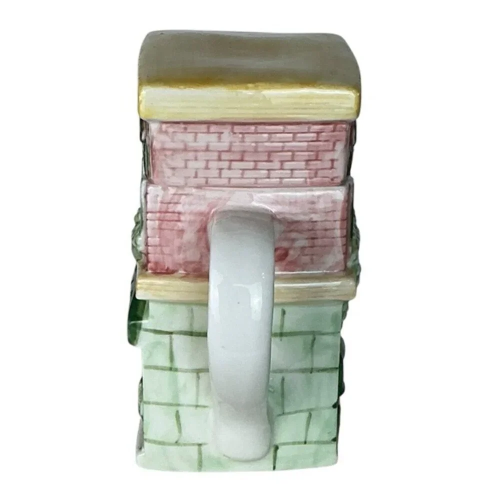 Vintage Main Street Cafe Store Front Ceramic Teapot Functional Art Collectible